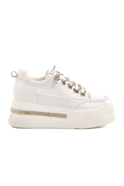 Guja White High Sole Women's Sneaker 25Y492 Z
