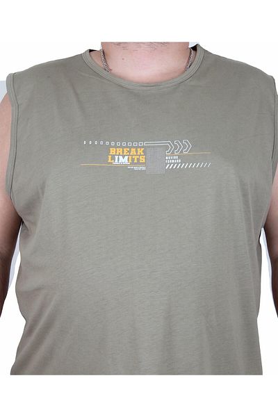 Starbattal Plus Size Break Limits Sleeveless T-Shirt 25153 Khaki
