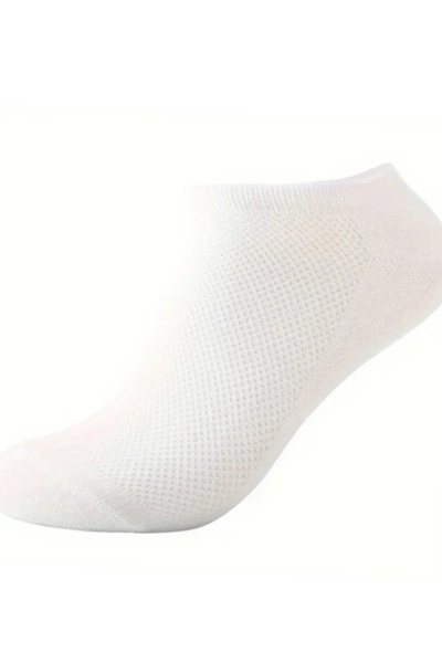 DERMİNA 12 чифта бели чорапи до глезена | Унисекс – Памук – Не изпотява – Ежедневна спортна употреба