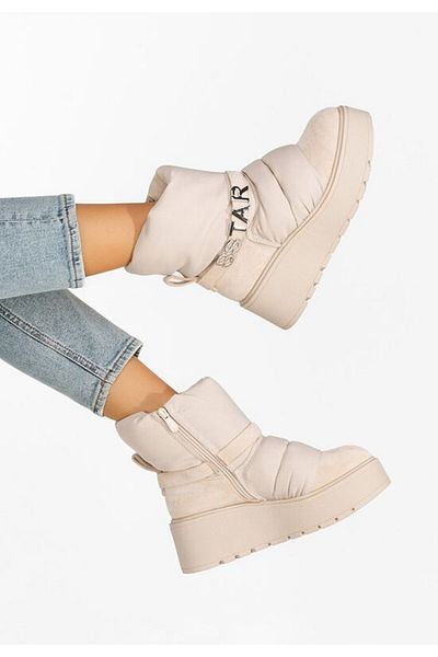 B T Shoes Ghete cu platformă Selisa bej