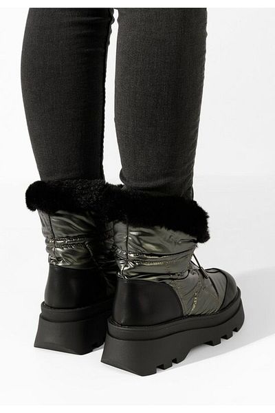 B T Shoes Ghete imblanite dama Denova verzi