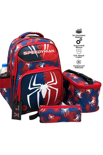 Bevitton Navy Blue First School Bag Set of 3 Uls-8964 Character Patterned Boy