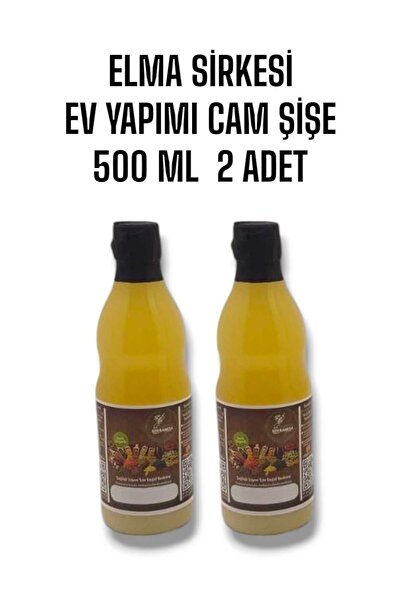 elimden ELMA SİRKESİ EV YAPIMI (500 ML x 2) CAM ŞİŞE (2 Adet)