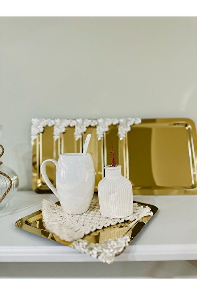 MAHUR HOME نموذج مربع من الفولاذ المقاوم للصدأ مكون من 6 قطع من القهوة وصينية...