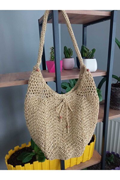 Nurda Hobi kağıt ip el örgüsü çanta