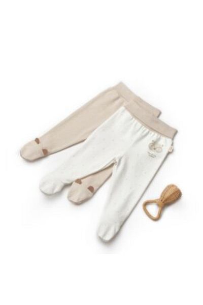 bazaar-turkey all you need 2-Piece Leg Trousers 8104 Mink-Ecru