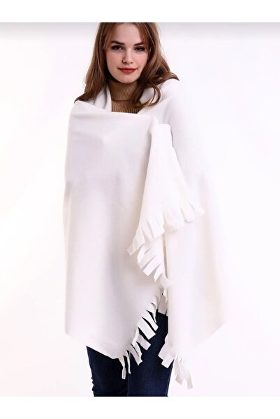 NERGIZ Ecru Fleece Scarf