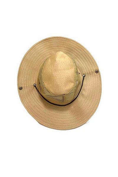Neler Geldi Neler Beige Mesh Fedora Hat Unisex Snap Button Hiking & Hunting Panama Hat Foter Hat Föter Föter