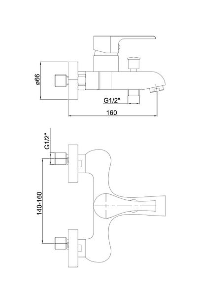 GPD Mbb65-S Atros Bathroom Faucet Black