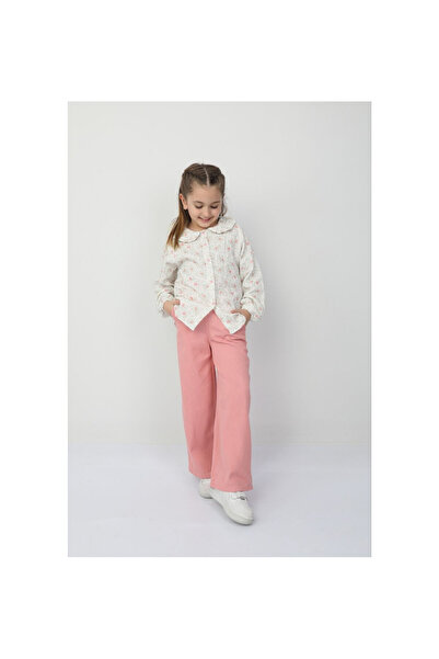 CİCHLİD Girl Flower Patterned Shirt Pants Suit