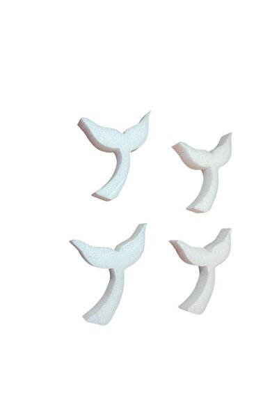 strafor parti dünyası strafor mini pasta süsleri deniz kızı kuyruğu 4 cm 4 adet