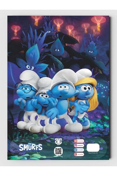 ZNC Carte de colorat Smurf (Smurfs) pentru copii (20 de pagini complete de carte de colorat ilustrată)