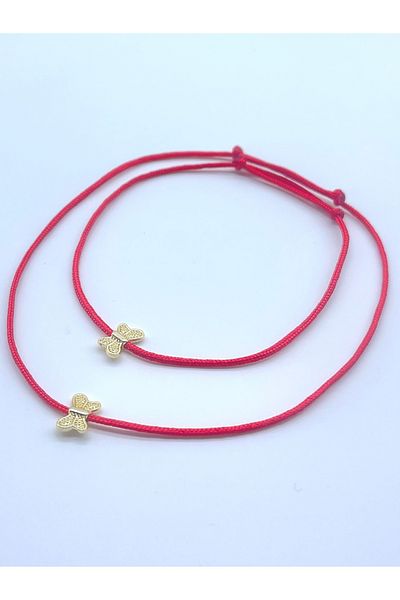 Concept HuBuTU Set of 2 Minimal Gold Dragonfly Figured Summer Anklet and Bracelet