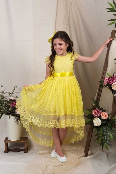 KT PERA BABY Children's Lace Tail Graduation Dress