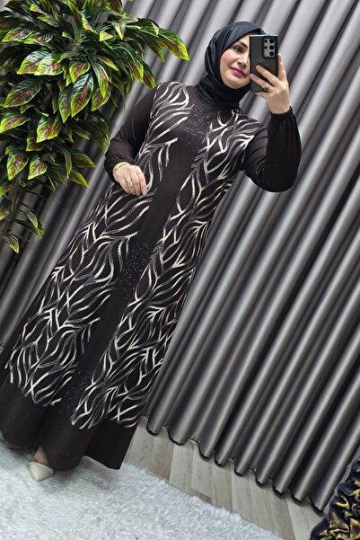 Elmas Tesettür Γυναικεία Ρούχα Μασρούχας Μεγάλου Μεγέθους Φόρεμα Γιλέκο