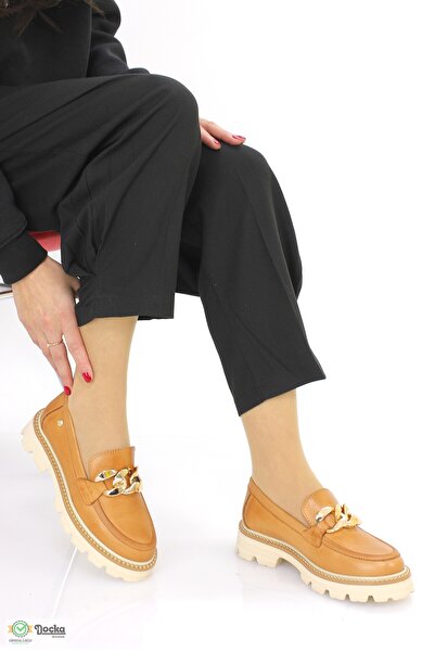 Mammamia Kadın Ortopedik Hakiki Deri Bağcıksız Loafer Ayakkabı M26YA3690