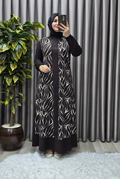 Elmas Tesettür Γυναικεία Ρούχα Μασρούχας Μεγάλου Μεγέθους Φόρεμα Γιλέκο