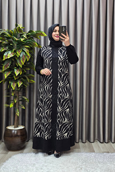 Elmas Tesettür Γυναικεία Ρούχα Μασρούχας Μεγάλου Μεγέθους Φόρεμα Γιλέκο