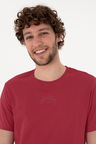 U.S. Polo Assn. Men's Regular Fit Crew Neck Cherry T-Shirt Tekspor 210731 .3