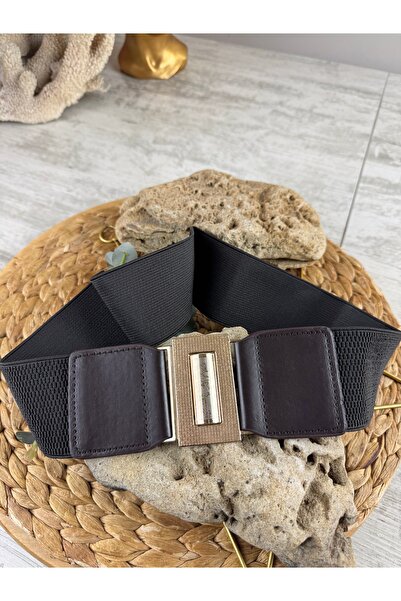 SEDEF TAKI Gold tokalı lastikli kemer