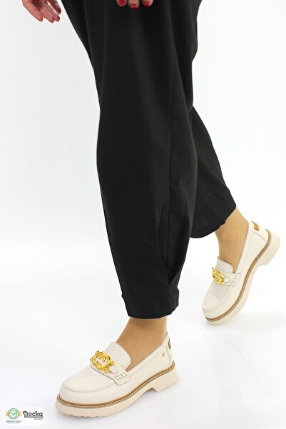 Mammamia Kadın Hakiki Deri Bağcıksız Loafer Ortopedik Ayakkabı M26YA3685