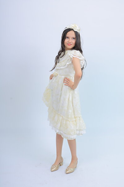 LAMİS FASHİON Girls' Butterfly Dress - For a Princess Look