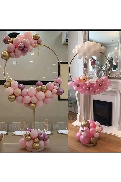 ATAKENT PARTİ Round Balloon Stand 160-170 cm (Stars Included)