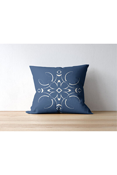 MODA 4-Piece Blue Floral Modern Throw Pillow Cover - Pillow Case Digital Printing 43X43 cm