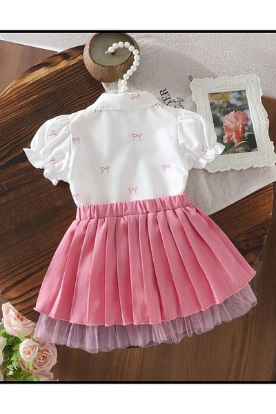 YARENKİDS Girl's Skirt Style Children's Suit