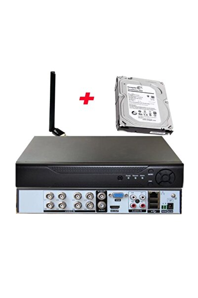 BİSES 8 Kanal Wi-Fi ve 1 TB HDD'li 5 Mp H265+ Hıbrıt Araç, Insan ve Yüz Tanım...