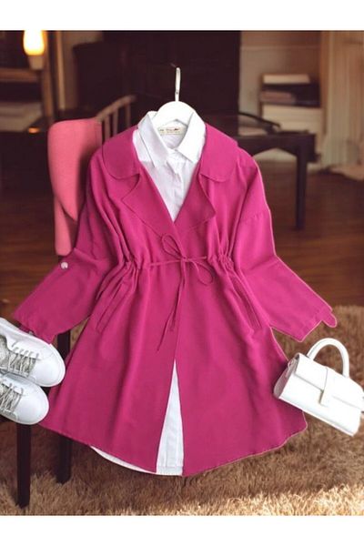 TCN Şahi̇n Waist Lace Oversize Cap Jacket 3167