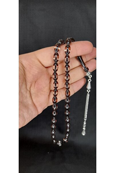 Anemore Collection سبحة صلاة زجاجية على شكل طائرة من الورنية، لون أحمر شفاف، ...