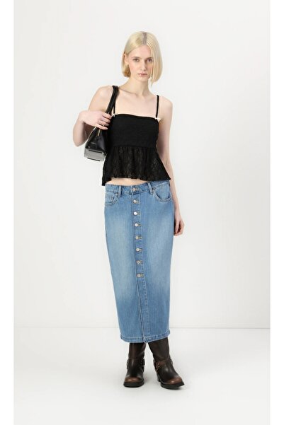 MAXLEVEL MODA BLUZĂ DETALIE DANTELĂ TRANSPARENTĂ