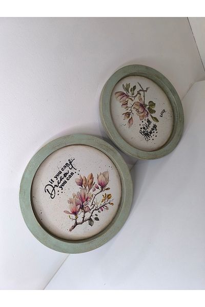 IremTasarimAtolyesi Wooden Panel 2-Piece Wall Decoration Products