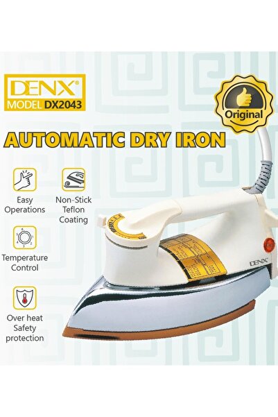 Denx An  iron with an advanced safety system and various temperature settings  DX2043