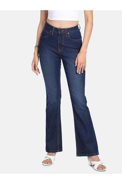 Dennis Lingo By Styli Blue Mid Wash Bootcut Jeans