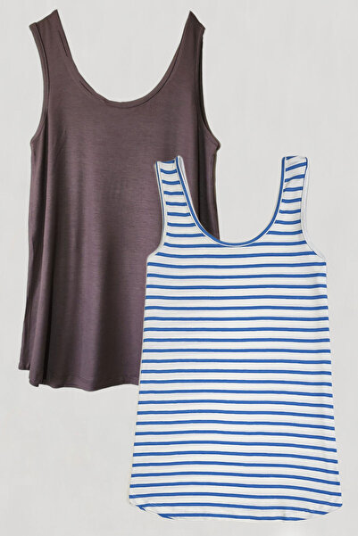 EFFE Тениска с дебели презрамки и кройка А от 2 части