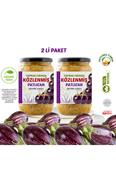 NATUREL TOPRAK FIRINDA KÖZLENMİŞ PATLICAN 2 Lİ PAKET