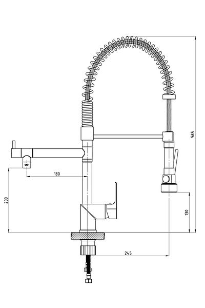 GPD Mee65 Atros Industrial Sink Faucet