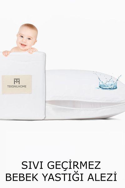 TeksNil Home 100% Cotton Liquid Proof Baby Pillow Mattress Protector 35X45 cm