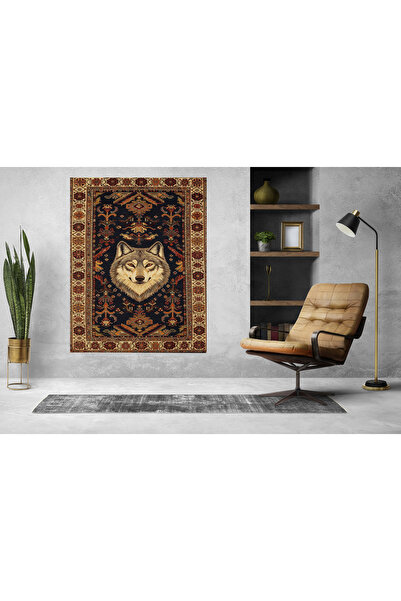 OZG DESİGN KURT TEMALI HALI DUVAR ÖRTÜSÜ VE DUVAR HALISI