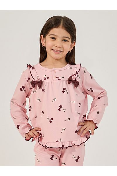 Styli All-Over Print Round Neck T-Shirt and Pyjama Set