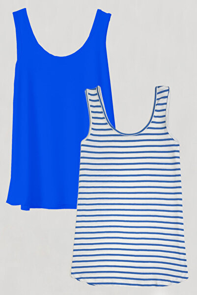 EFFE 2 Pieces A-Line Cotton Thick Strap Athlete T-Shirt