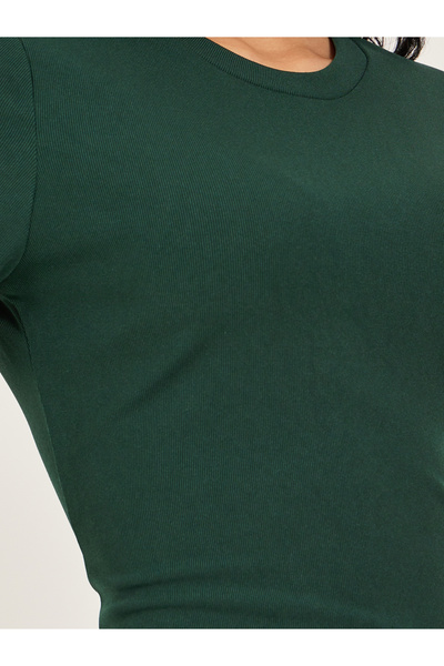 Styli Plain Short Sleeves Sheath Midi Dress