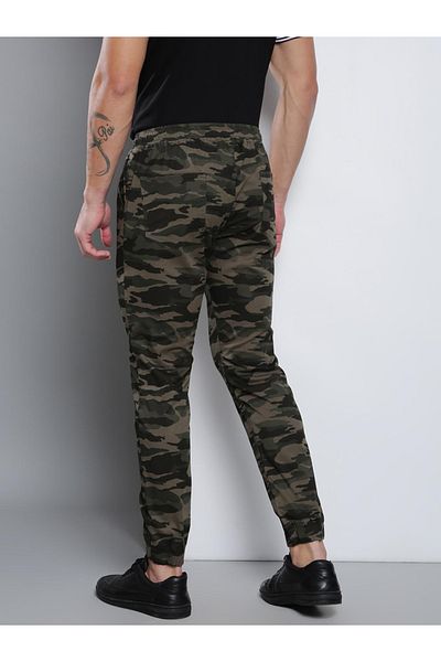 Dennis Lingo By Styli Camouflage Printed Straight Fit Cotton Joggers Trousers