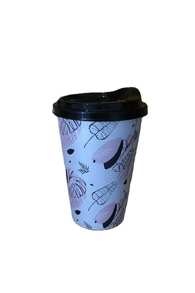 HOBBY LİFE Leaf Motif Ku Sticker (Coffee Glass and Mug) 500ml & 1273