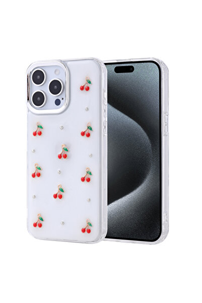 iPhone 16 Pro Max Kılıf Airbag Tasarımlı Simli Şeffaf Zore Kutup Kapakuyumlu