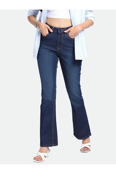 Dennis Lingo By Styli Blue Mid Wash Bootcut Jeans