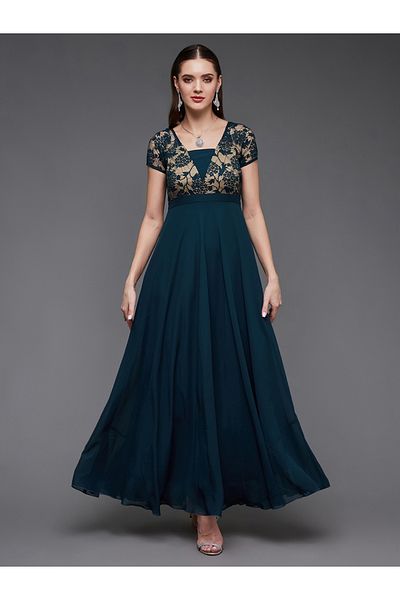 Styli Lace A-Line Maxi Dress for Evening