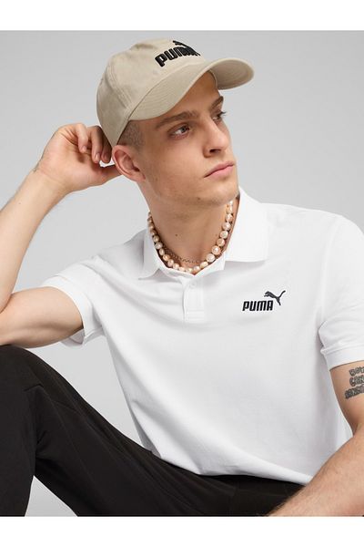 Puma Essential Logo Print Polo Neck T-Shirt